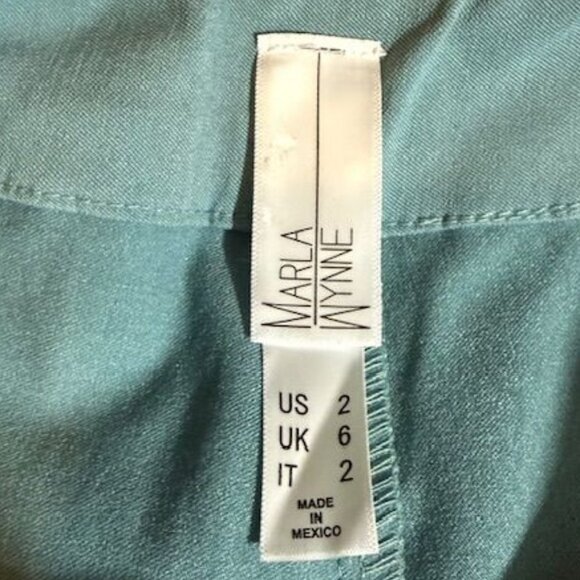 Marla Wynne Slate Blue Stretch Twill Flatterfit Ankle Pant - Picture 7 of 8